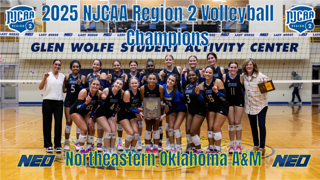 2025 Region 2 Volleyball Champions - Northeastern Oklahoma A&amp;M College